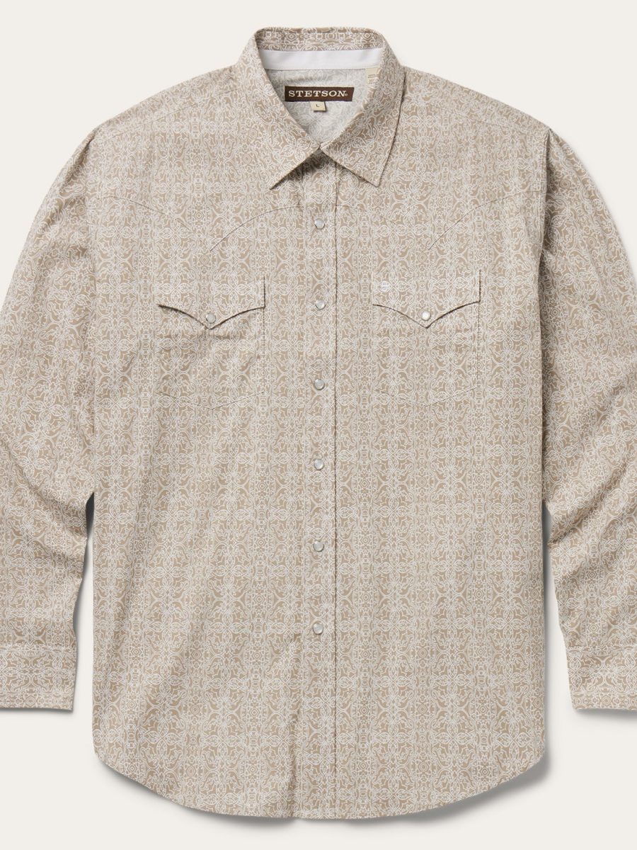 Medallion Print Western Shirt