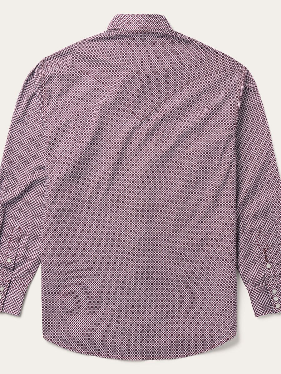 Four Point Geo Print Western Shirt