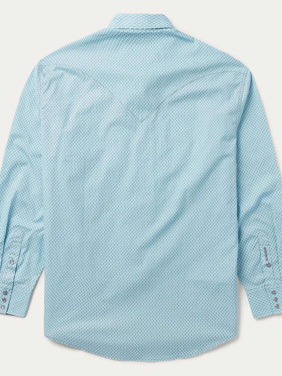 Silver Diamond Neat Print Western Shirt