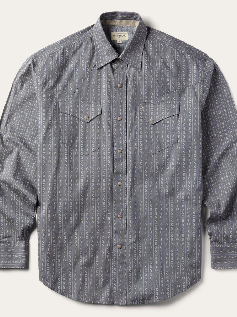 Horseshoe Stripe Print Shirt
