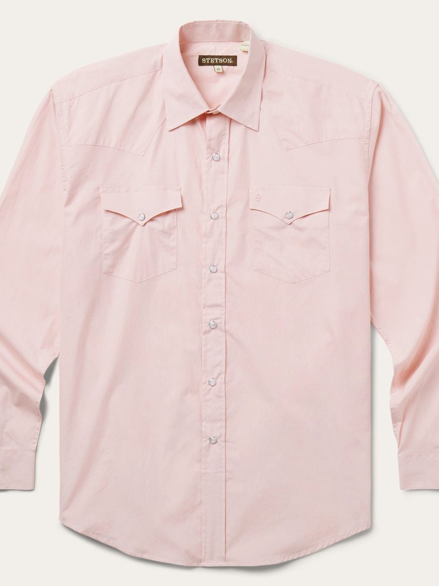 Pink End-On-End Western Shirt