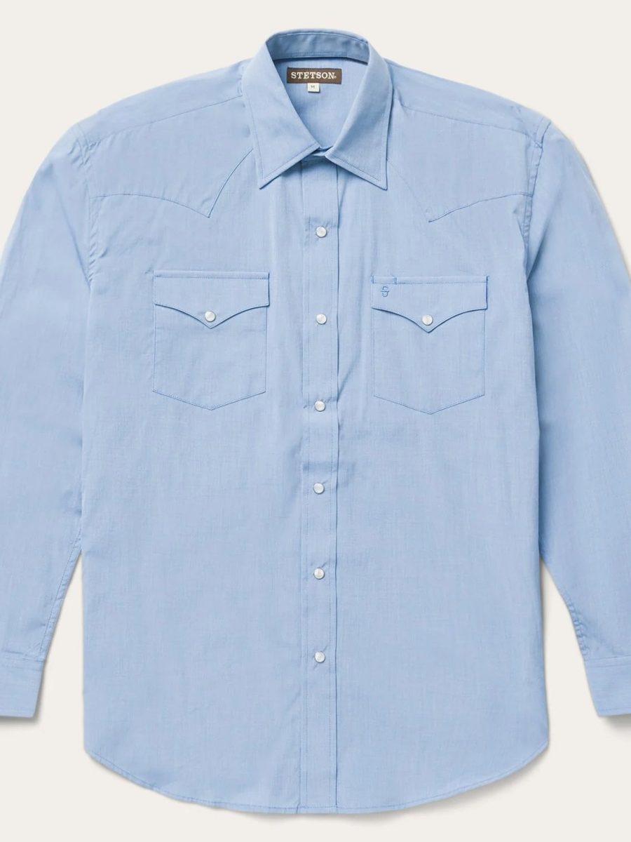 Blue End On End Solid Shirt