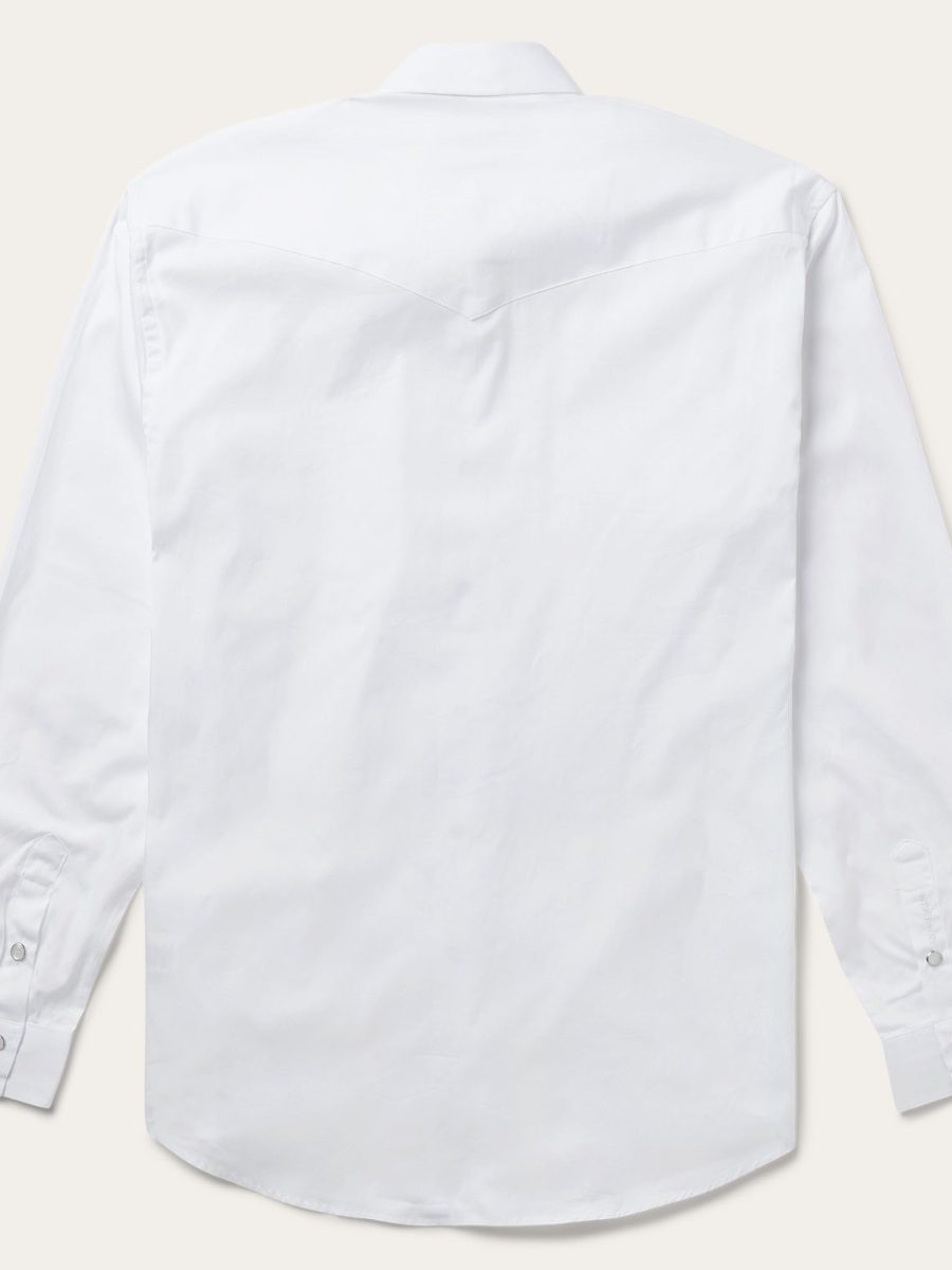 White Pinpoint Oxford Western Shirt