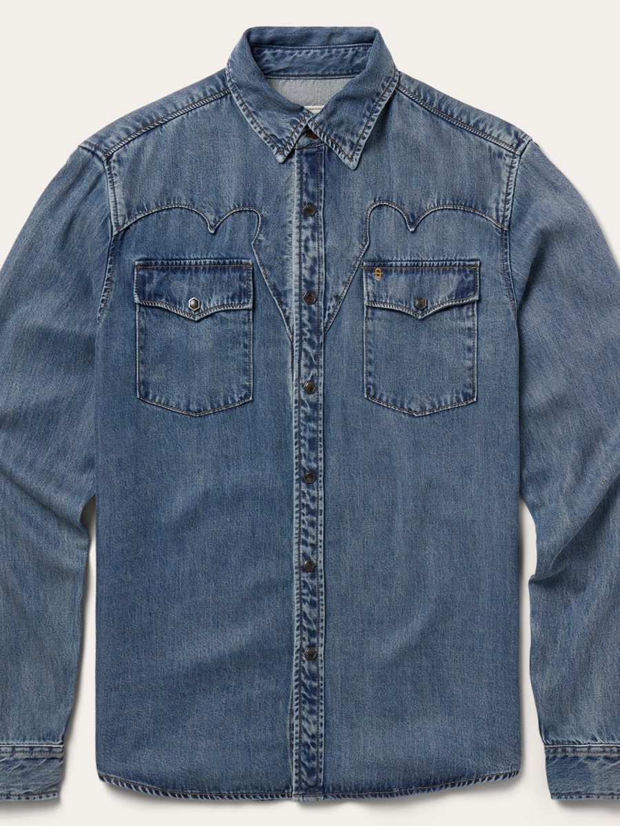 Retro Denim Western Shirt