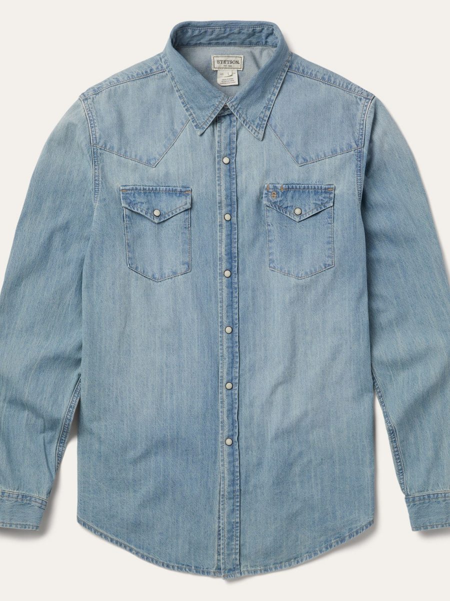Long-Sleeved Denim Shirt