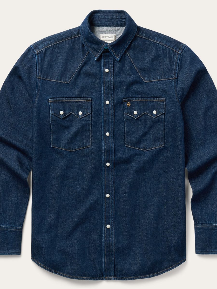 Raw Denim Western Shirt