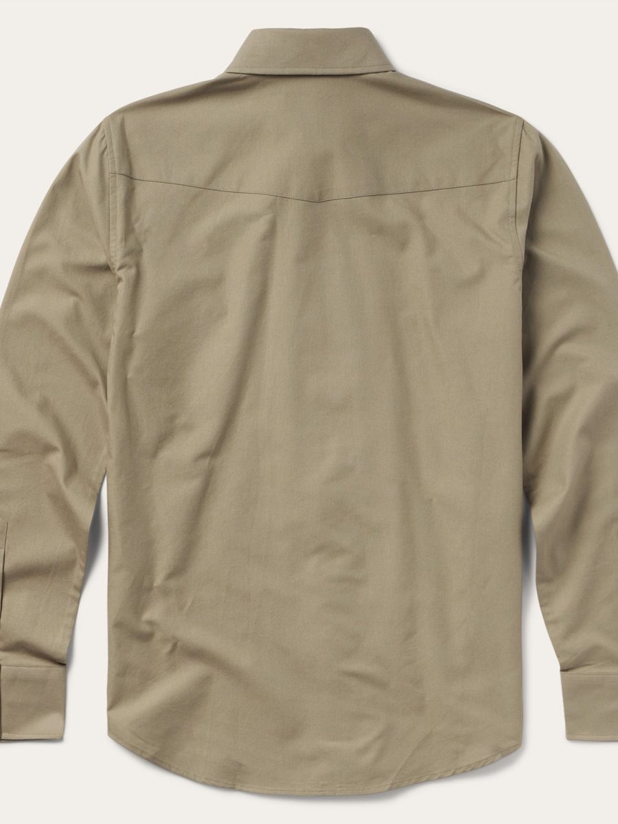 Olive Oxford Western Shirt