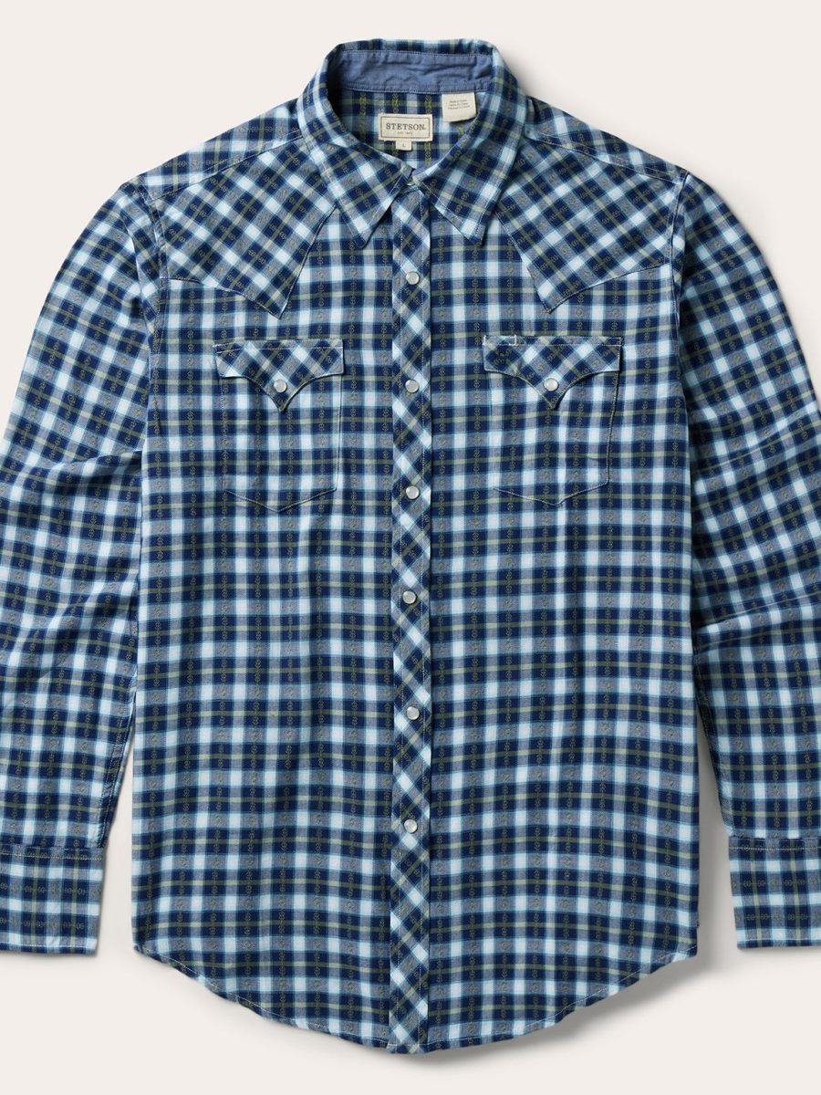 Plaid Twill Dobby Western Shirt
