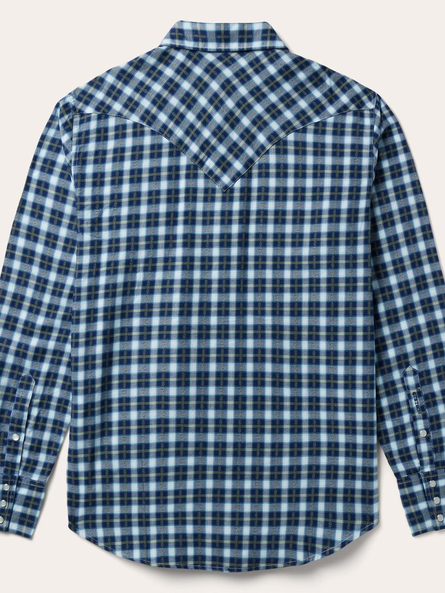 Plaid Twill Dobby Western Shirt