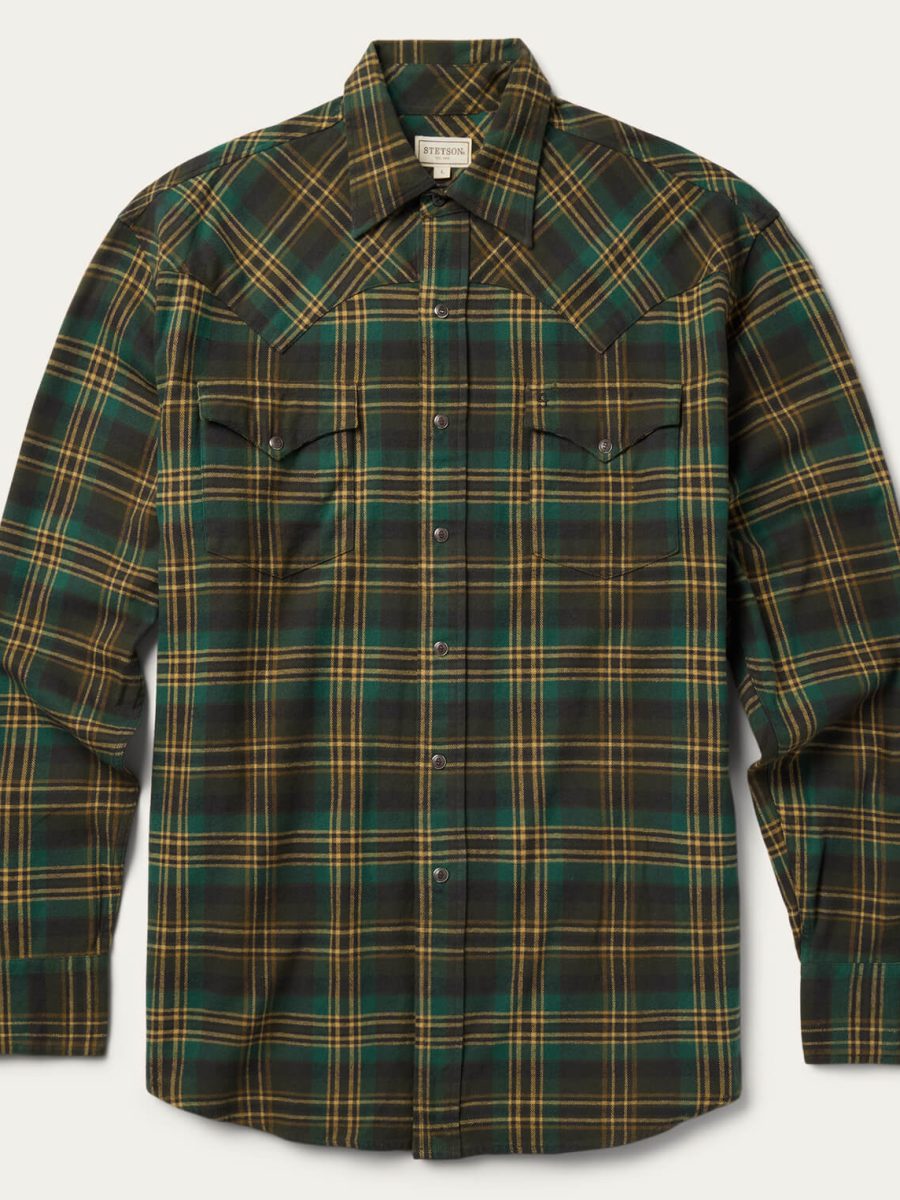 Brushed Flannel Western Shirt