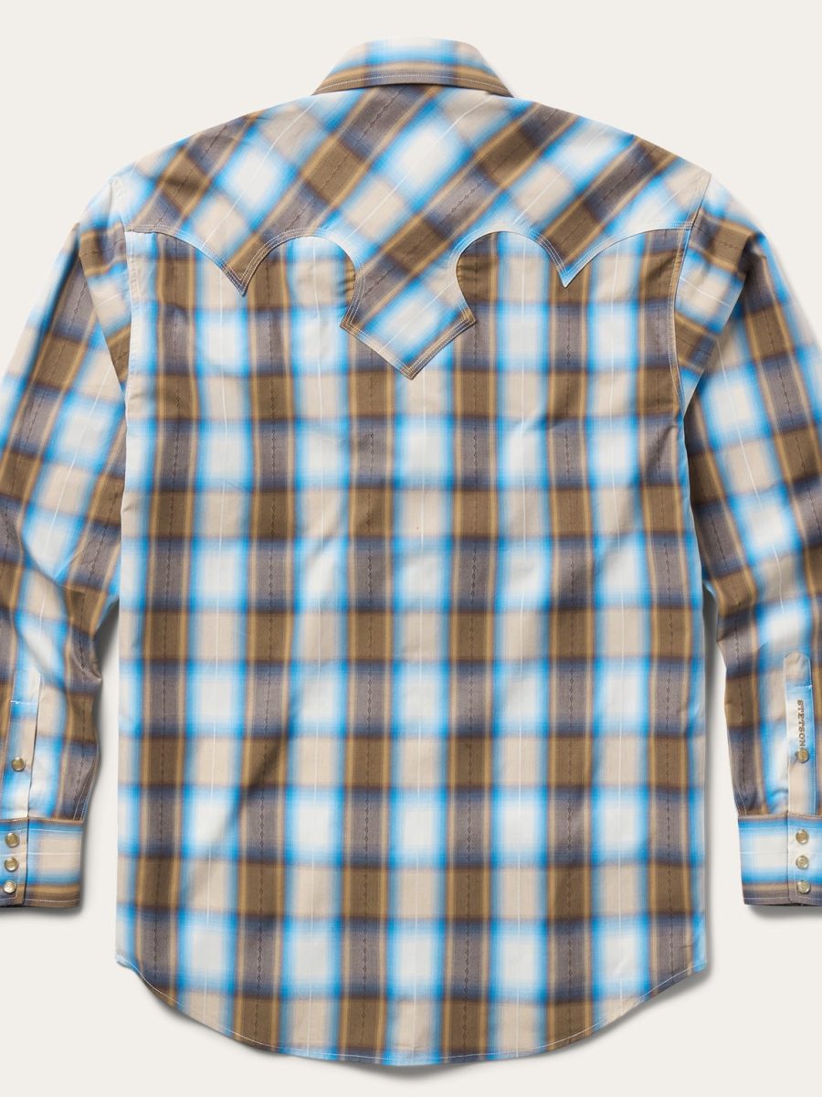 Sandalwood Ombre Plaid Western Shirt