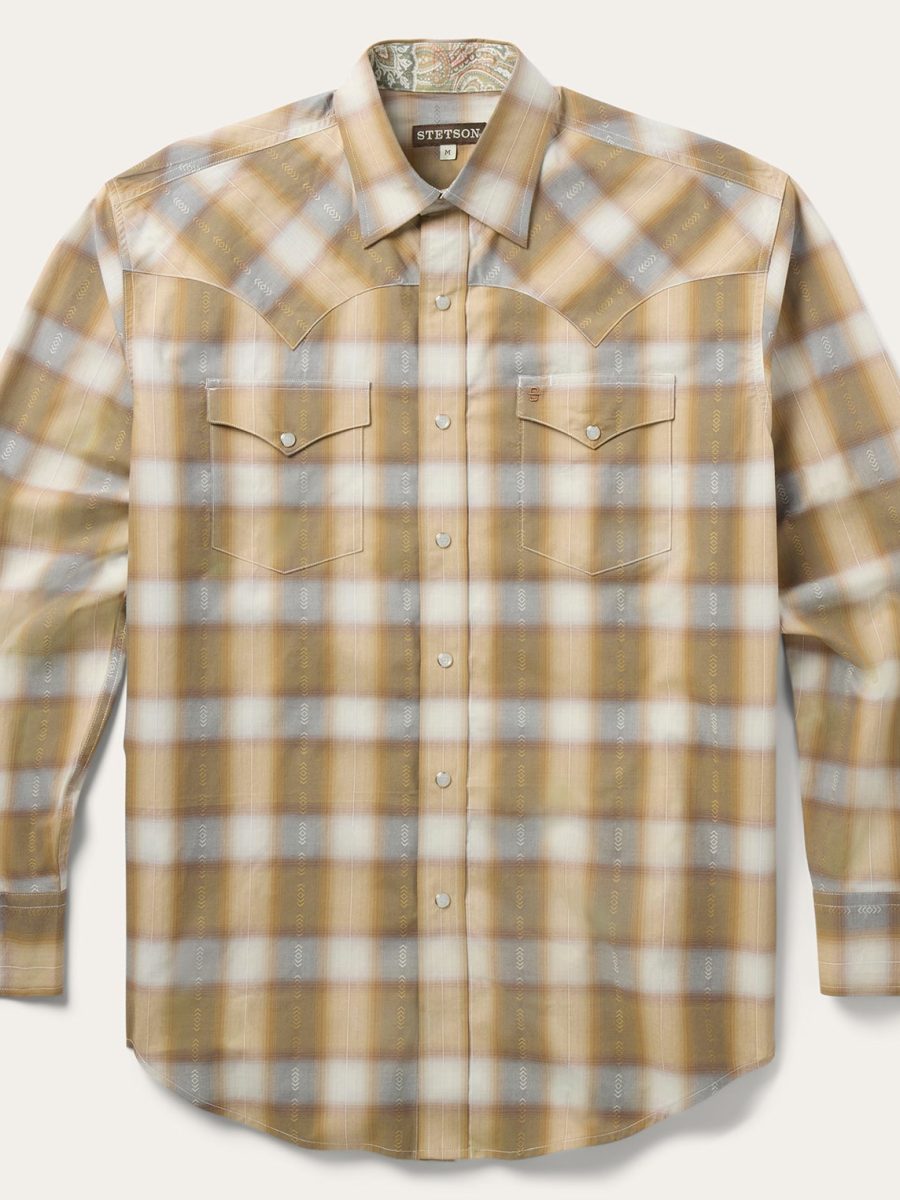 Gold Dust Plaid Western Shirt
