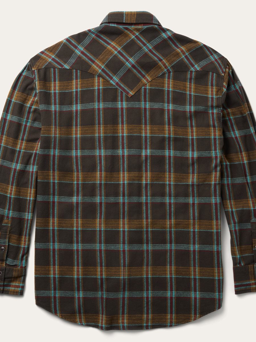 Brushed Twill Plaid Western Shirt