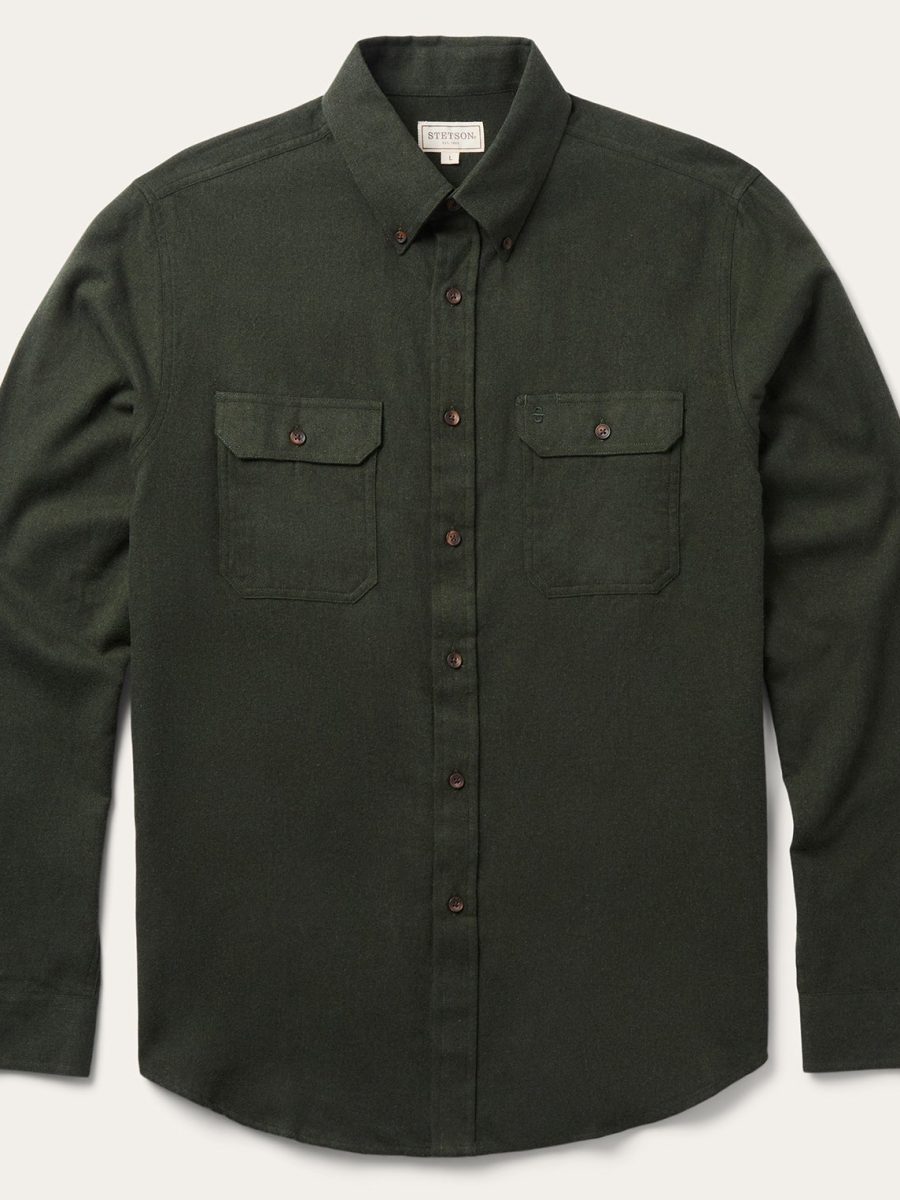 Brushed Heathered Flannel Shirt