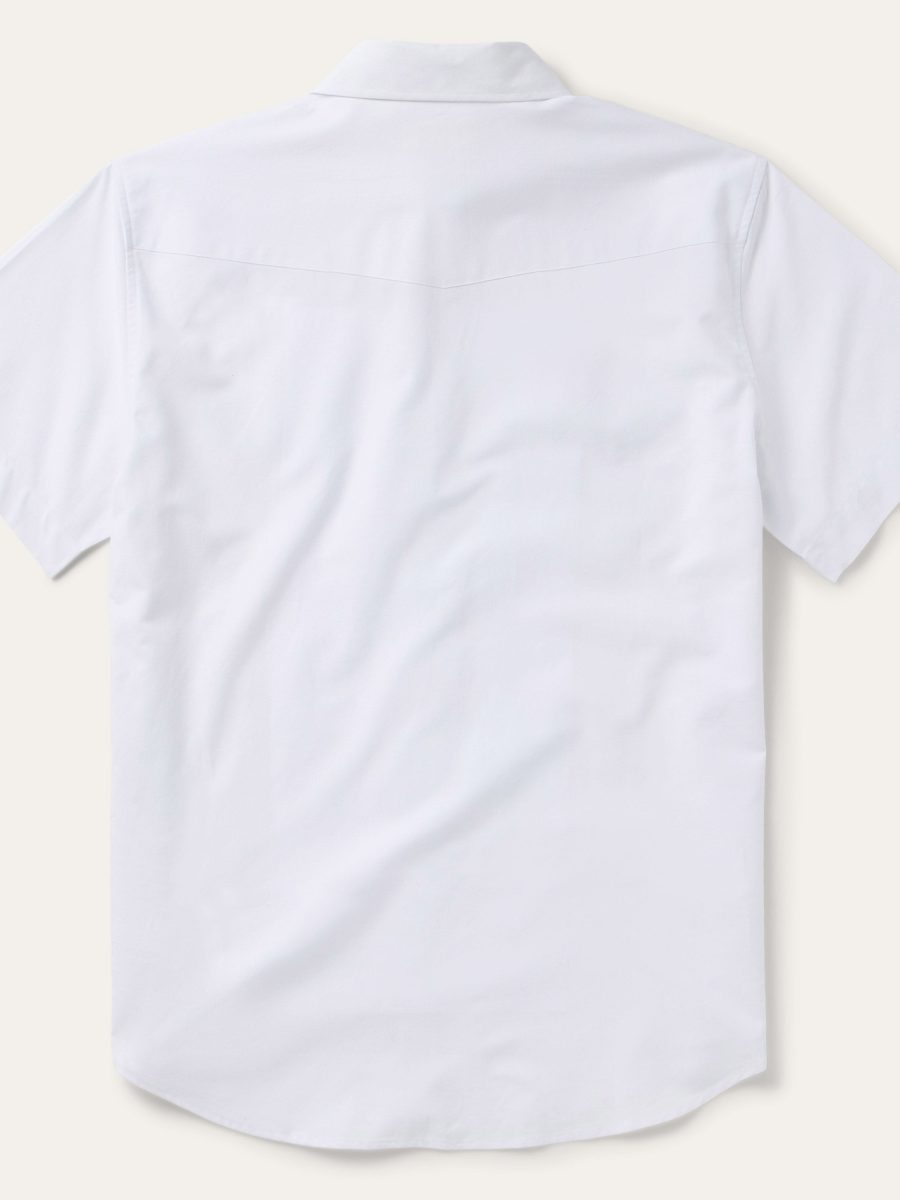 White Oxford Short Sleeve Western Shirt