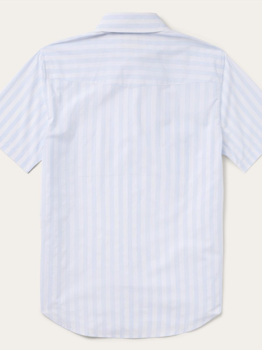 Stripe Oxford Short Sleeve Western Shirt