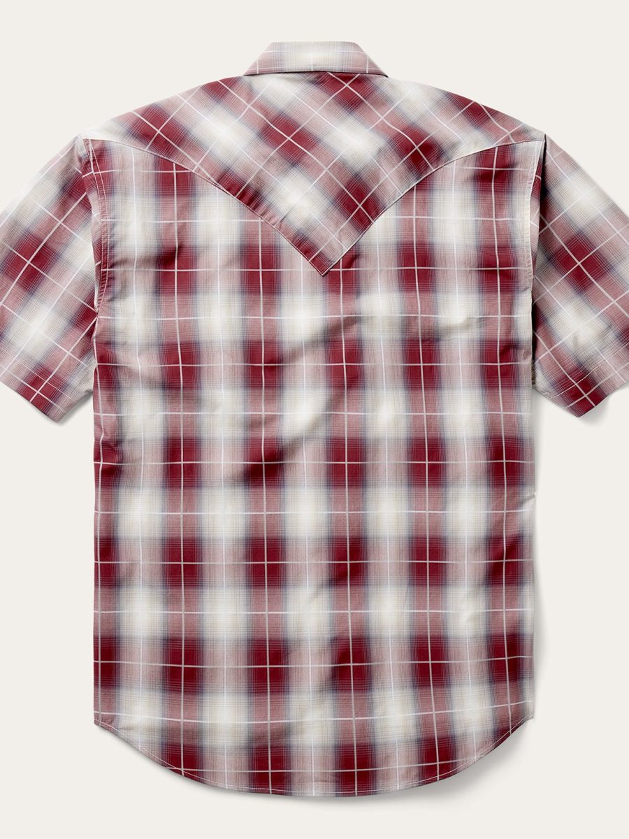 Ombre Plaid Short Sleeve Shirt