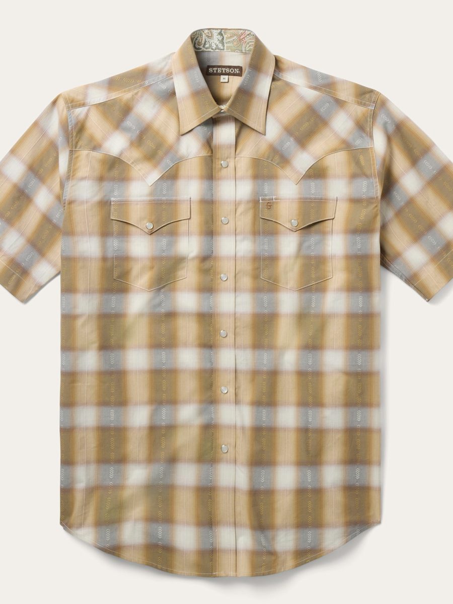 Gold Dust Plaid Short Sleeve Shirt