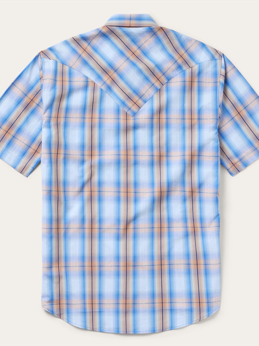 Sunrise Plaid Short-Sleeve Western Shirt