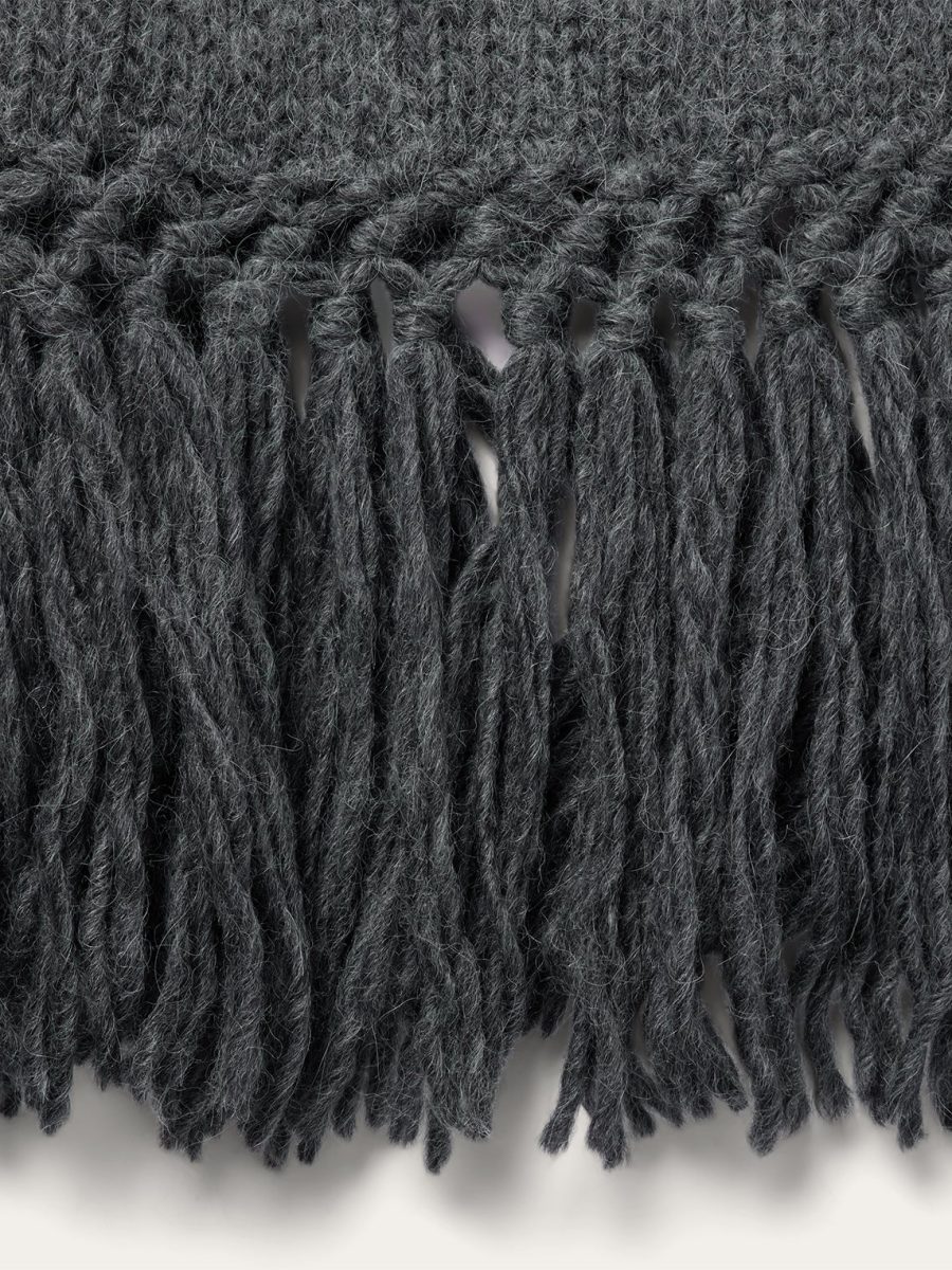 Charcoal Fringed Cardigan