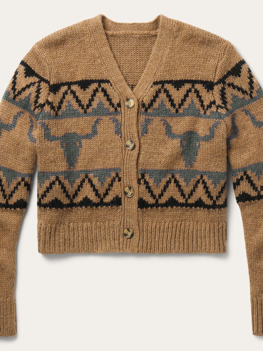 Steer Head Cropped Cardigan