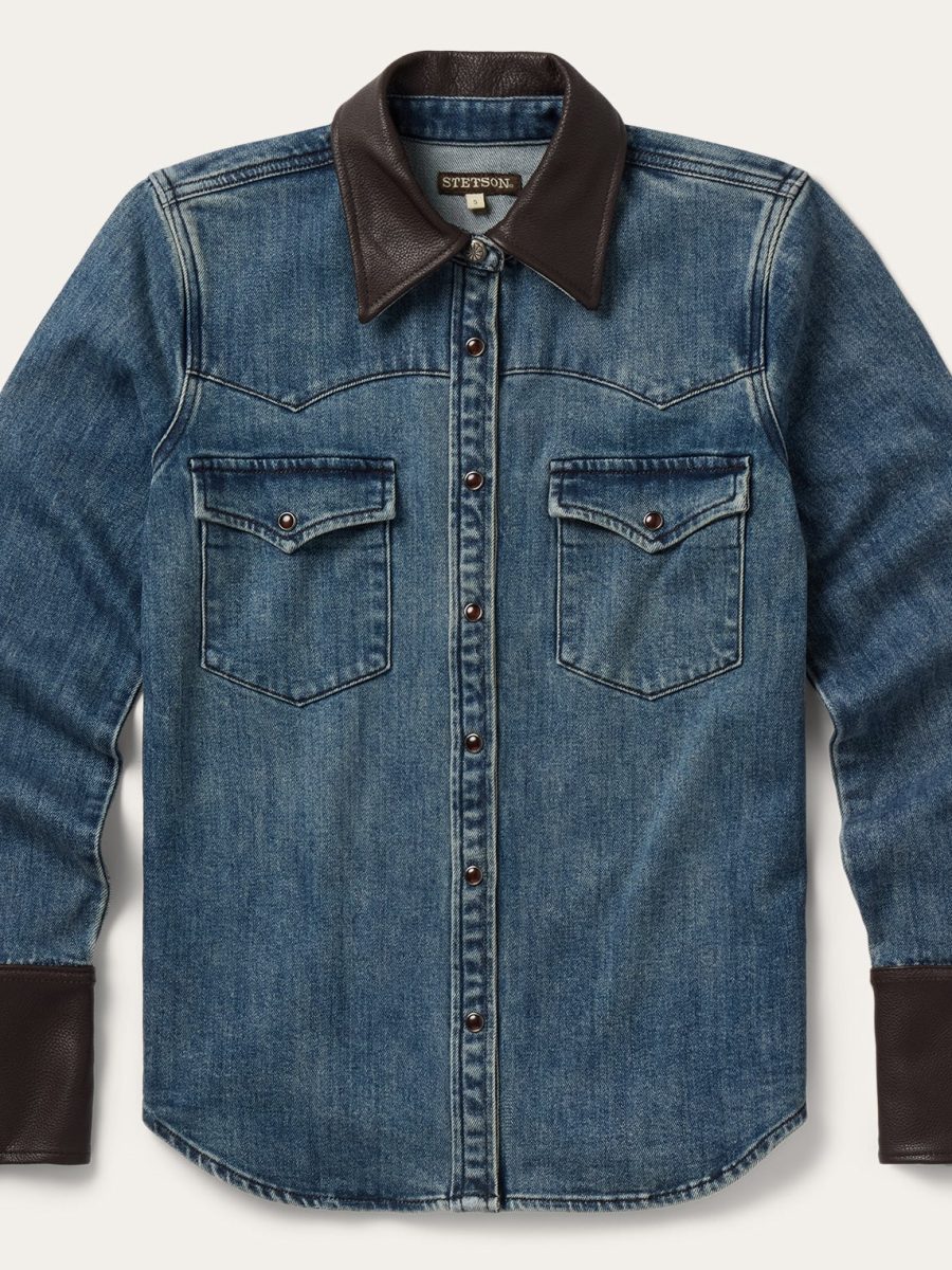 Stretch Denim Western Shirt