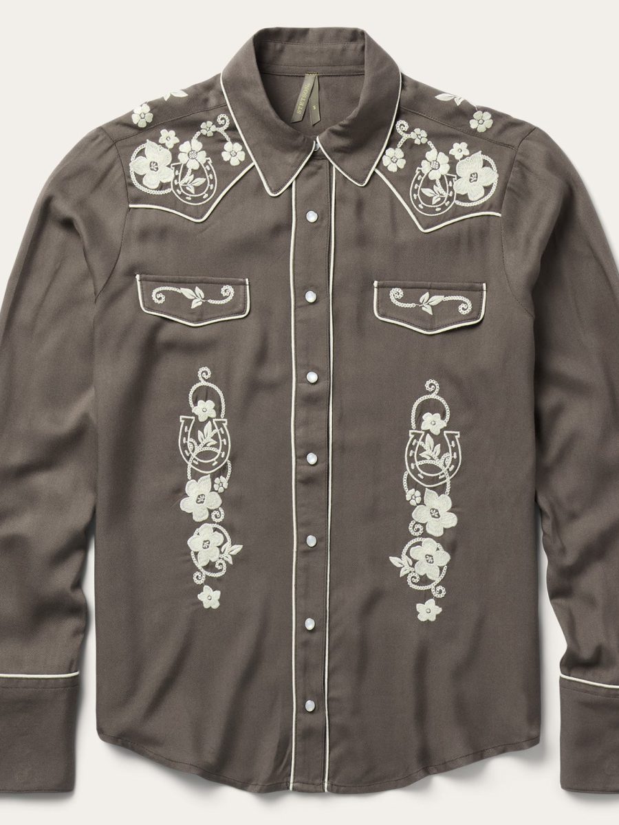 Embroidered Retro Western Shirt