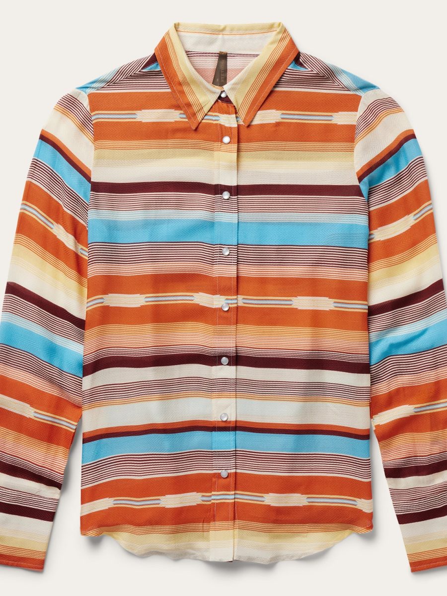 Sunset Serape Print Western Shirt