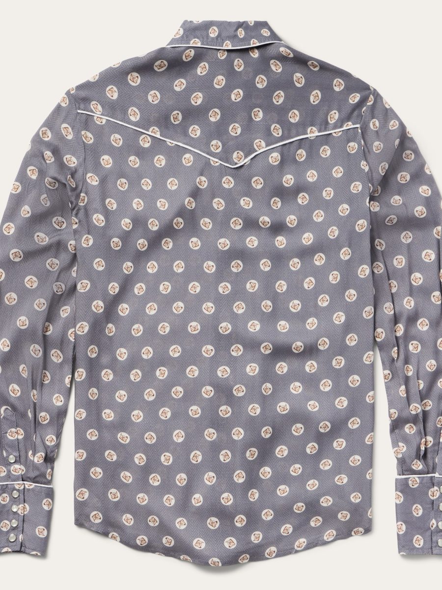 Horse Pennies Print Western Shirt