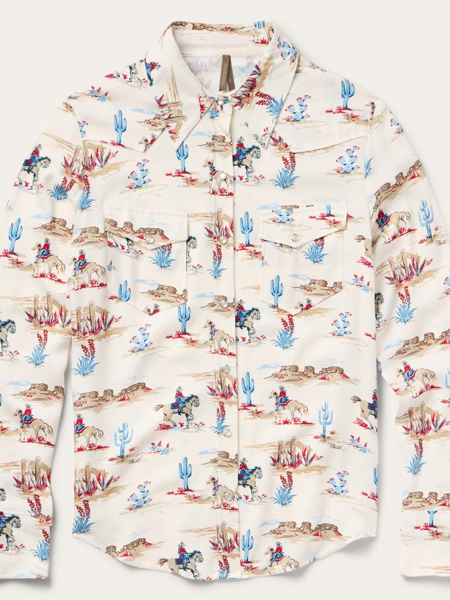 Desert Trail Print Western Shirt