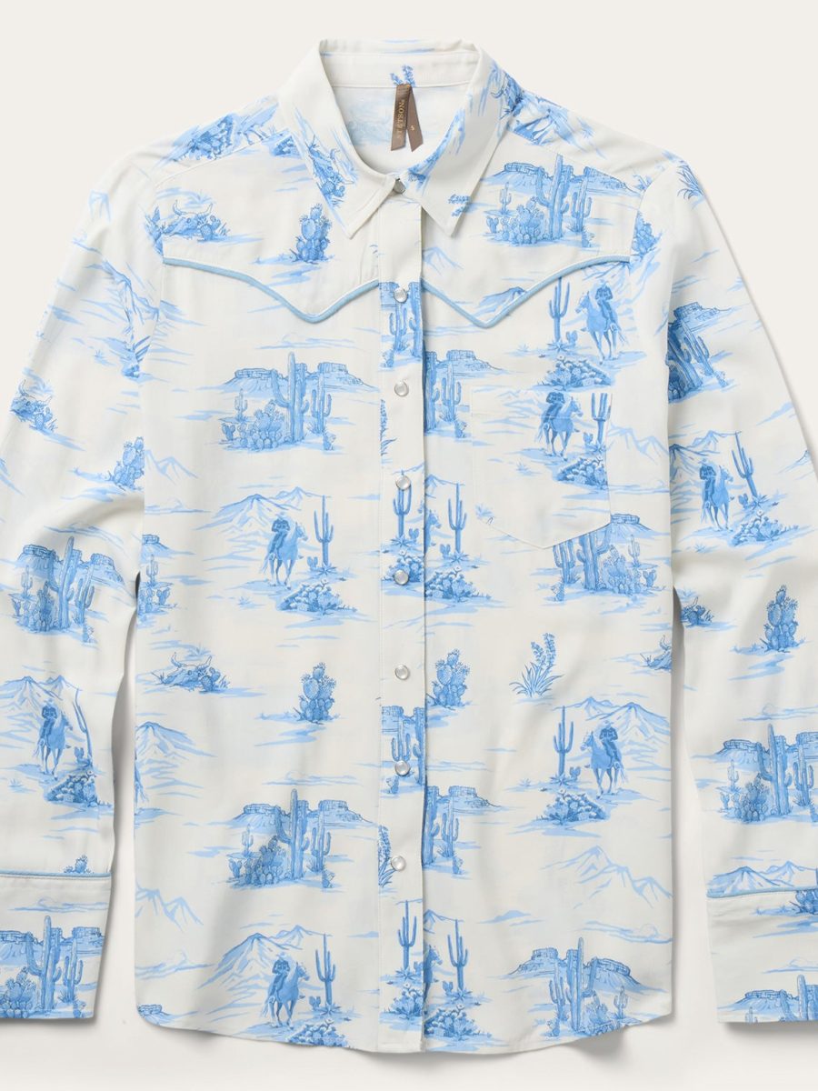 Indigo Trail Print Shirt