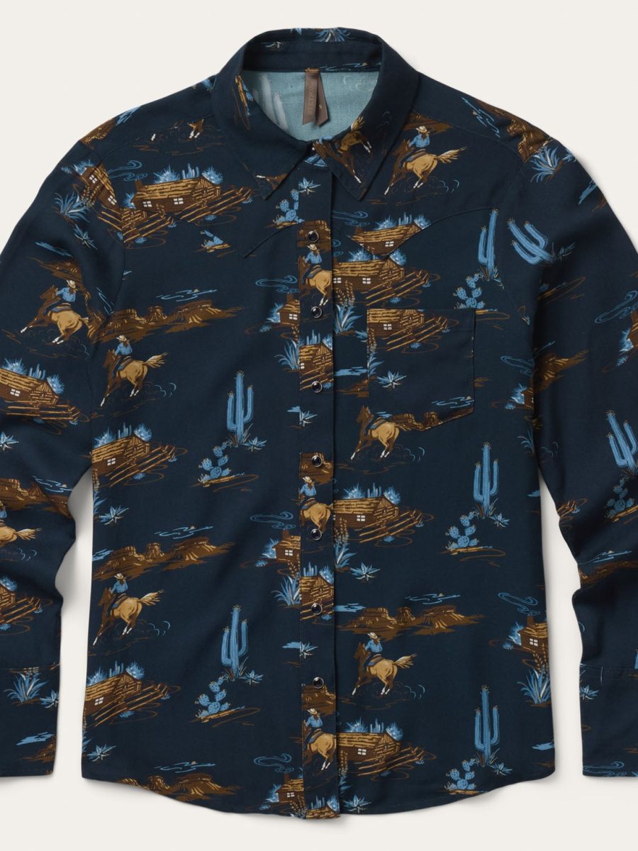 Ranch Life Print Western Shirt