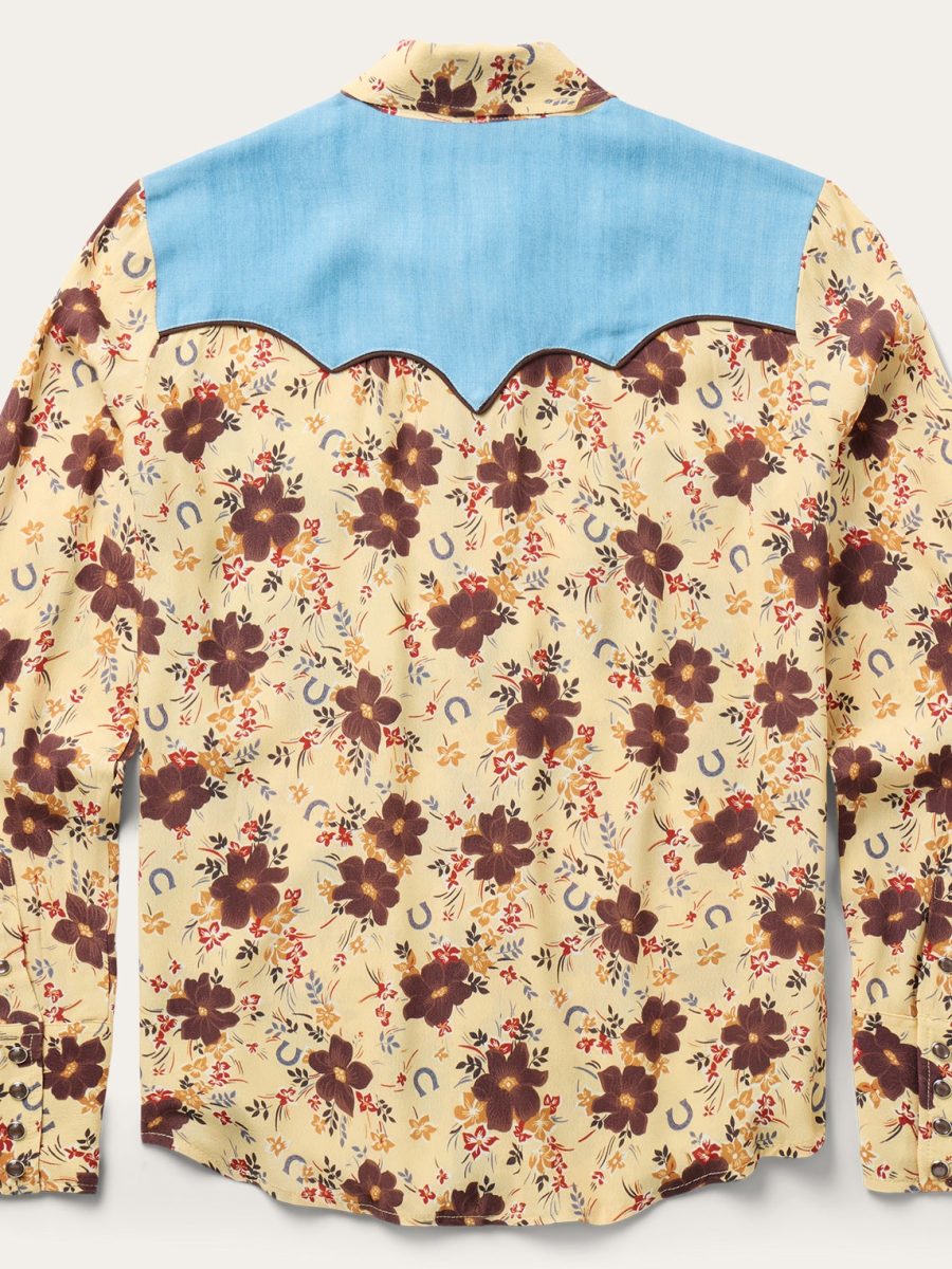 Vintage Floral Print Western Shirt