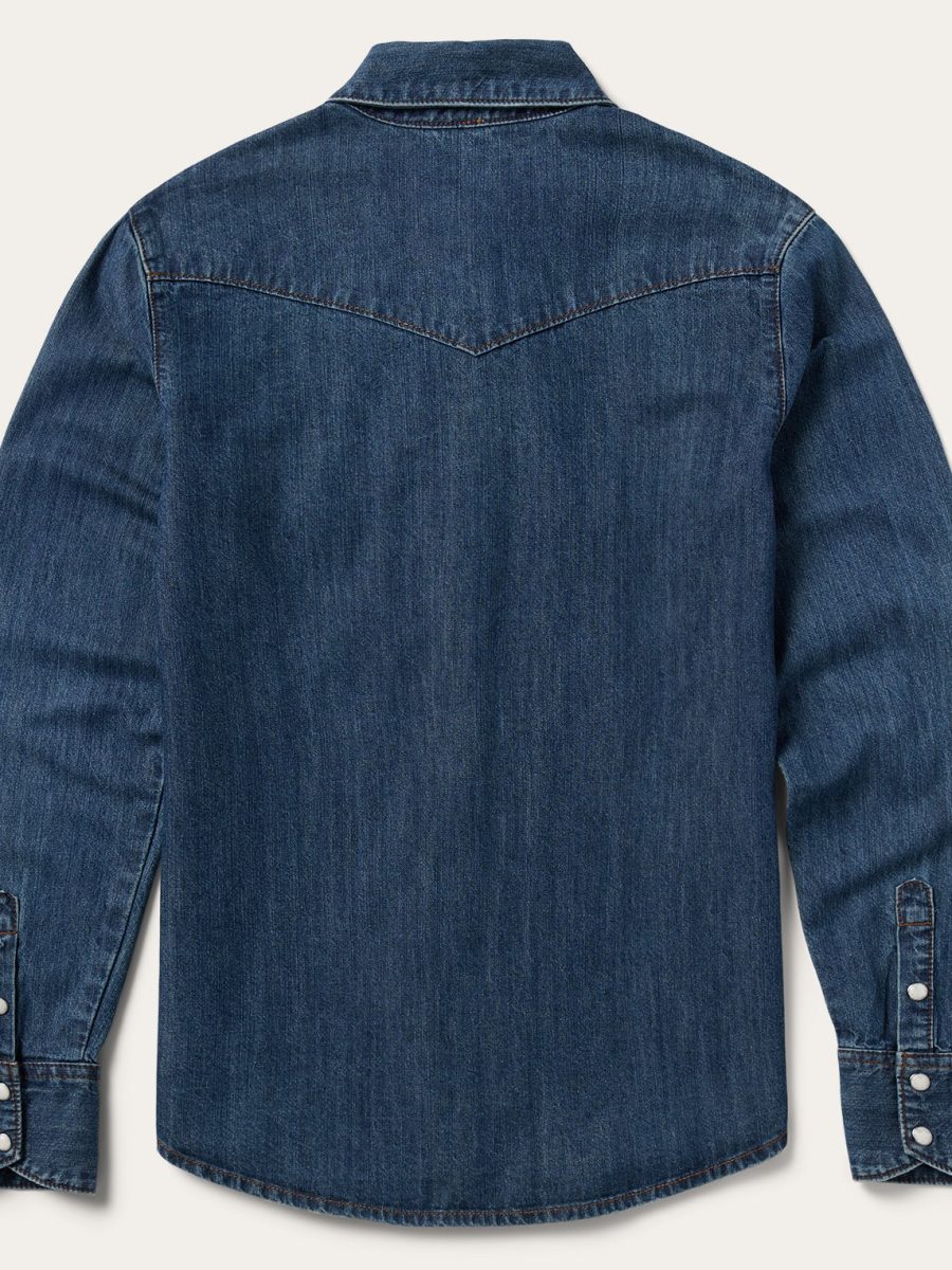Dark Denim Snap Western Shirt