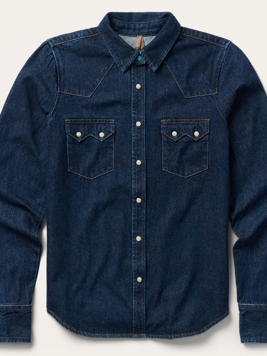 Raw Denim Western Shirt