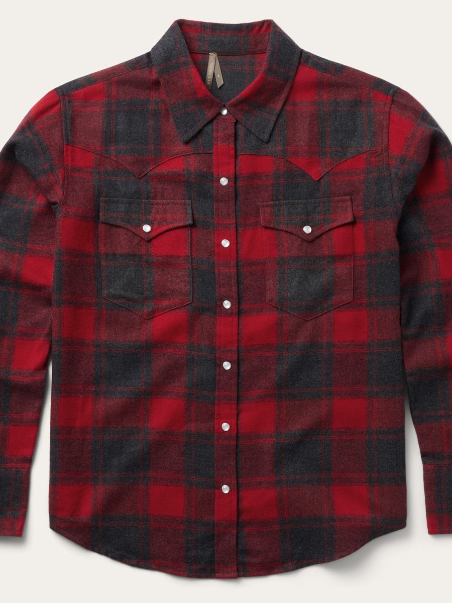 Buffalo Plaid Flannel Western Shirt