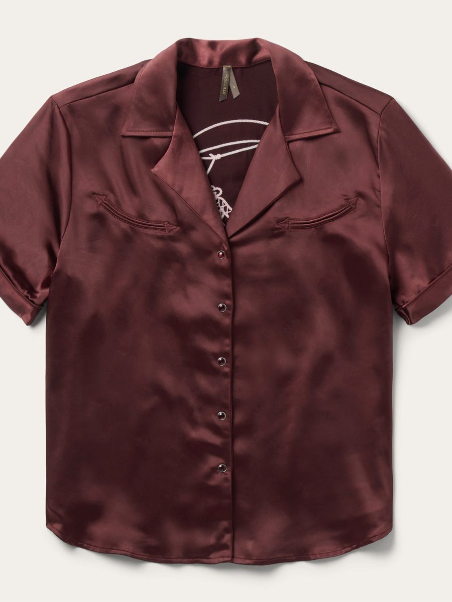 Embroidered Short Sleeve Blouse