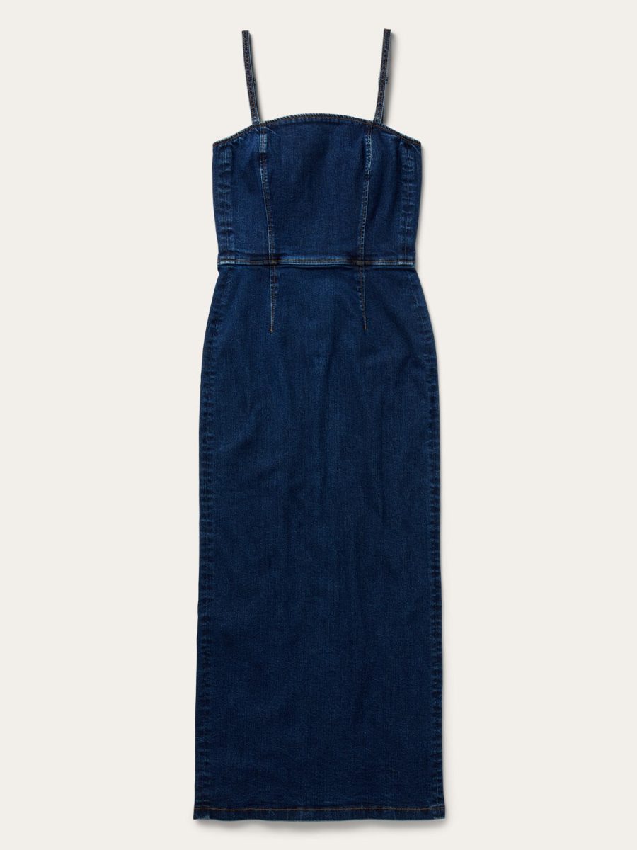Stretch Denim Fitted Dress