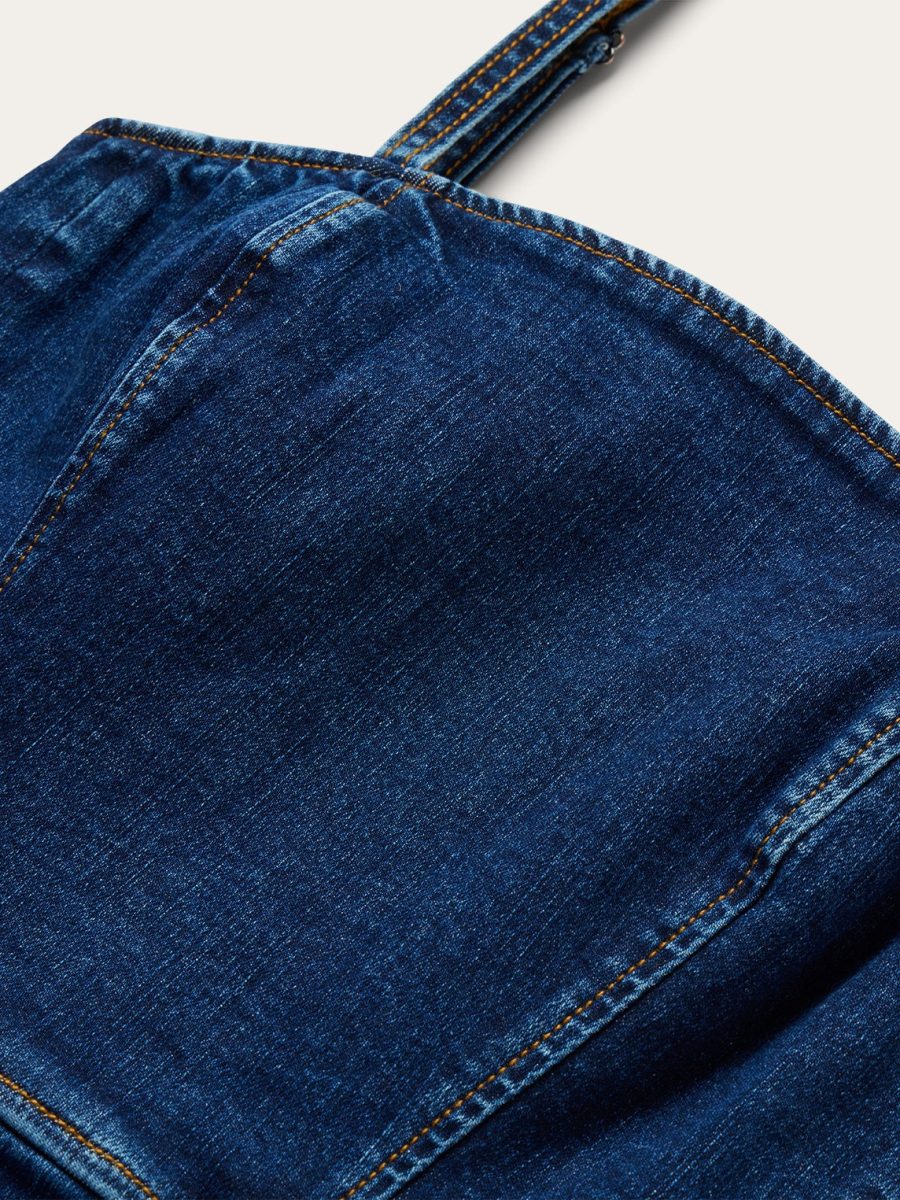 Stretch Denim Fitted Dress
