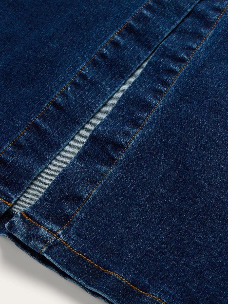 Stretch Denim Fitted Dress