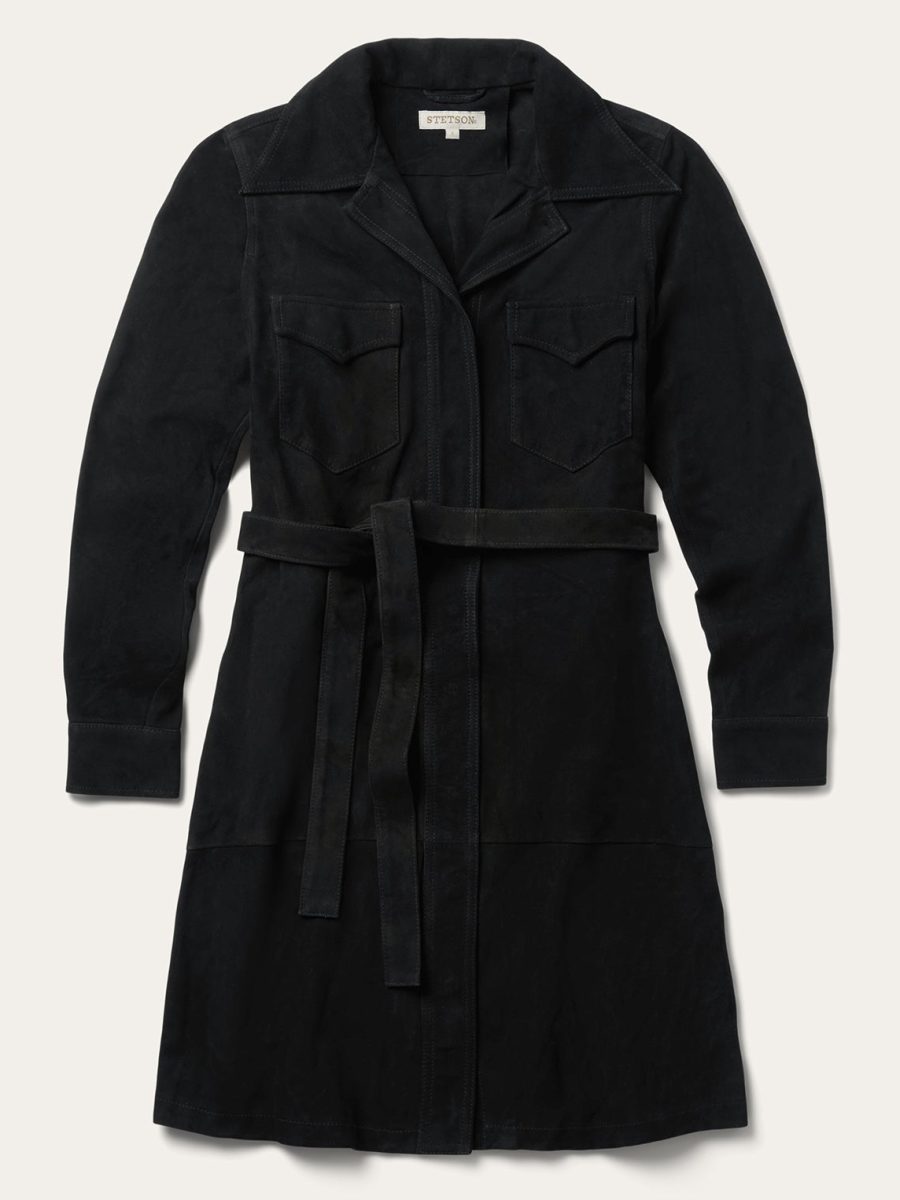Suede Western Shirt Dress