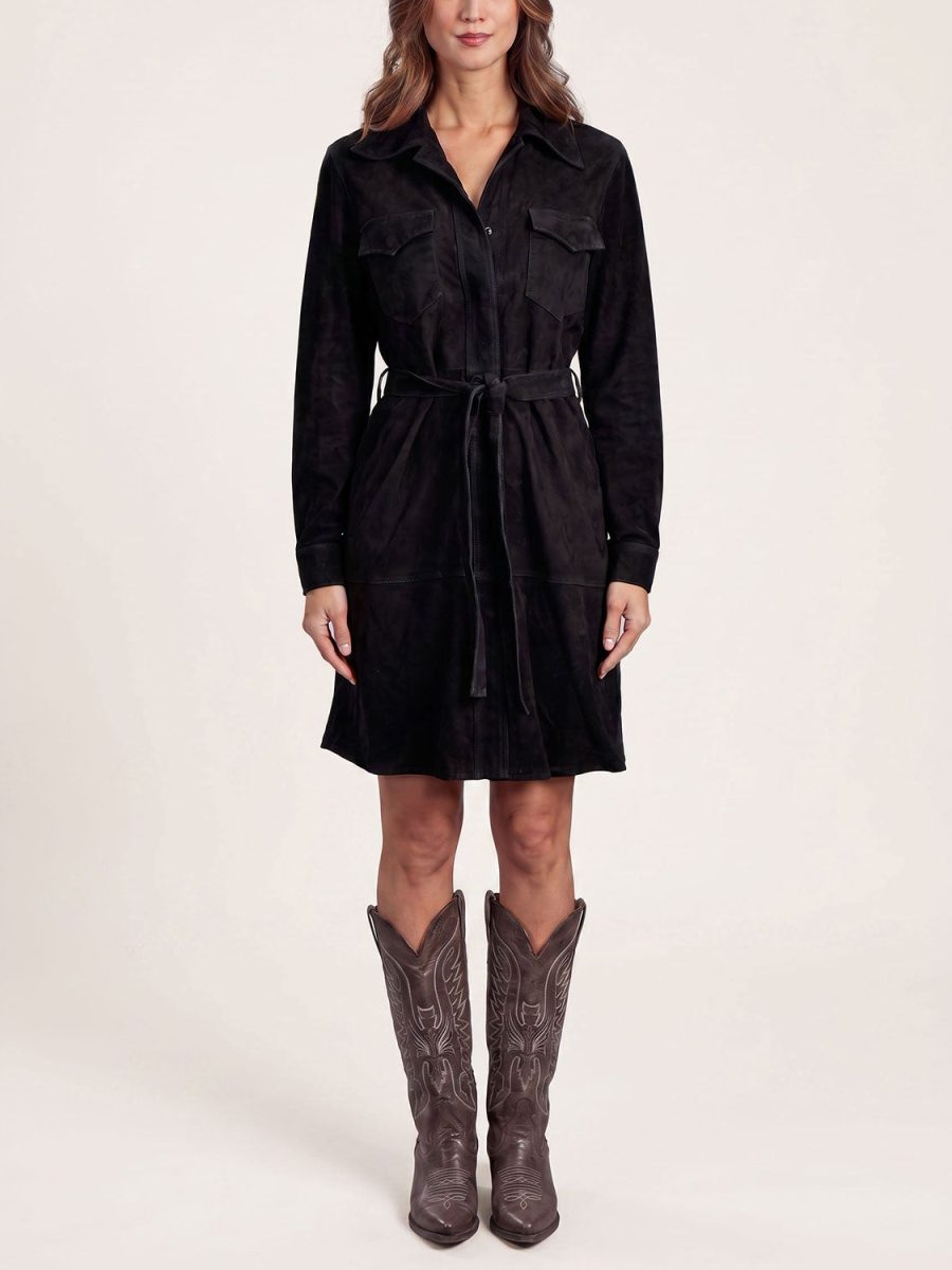 Suede Western Shirt Dress