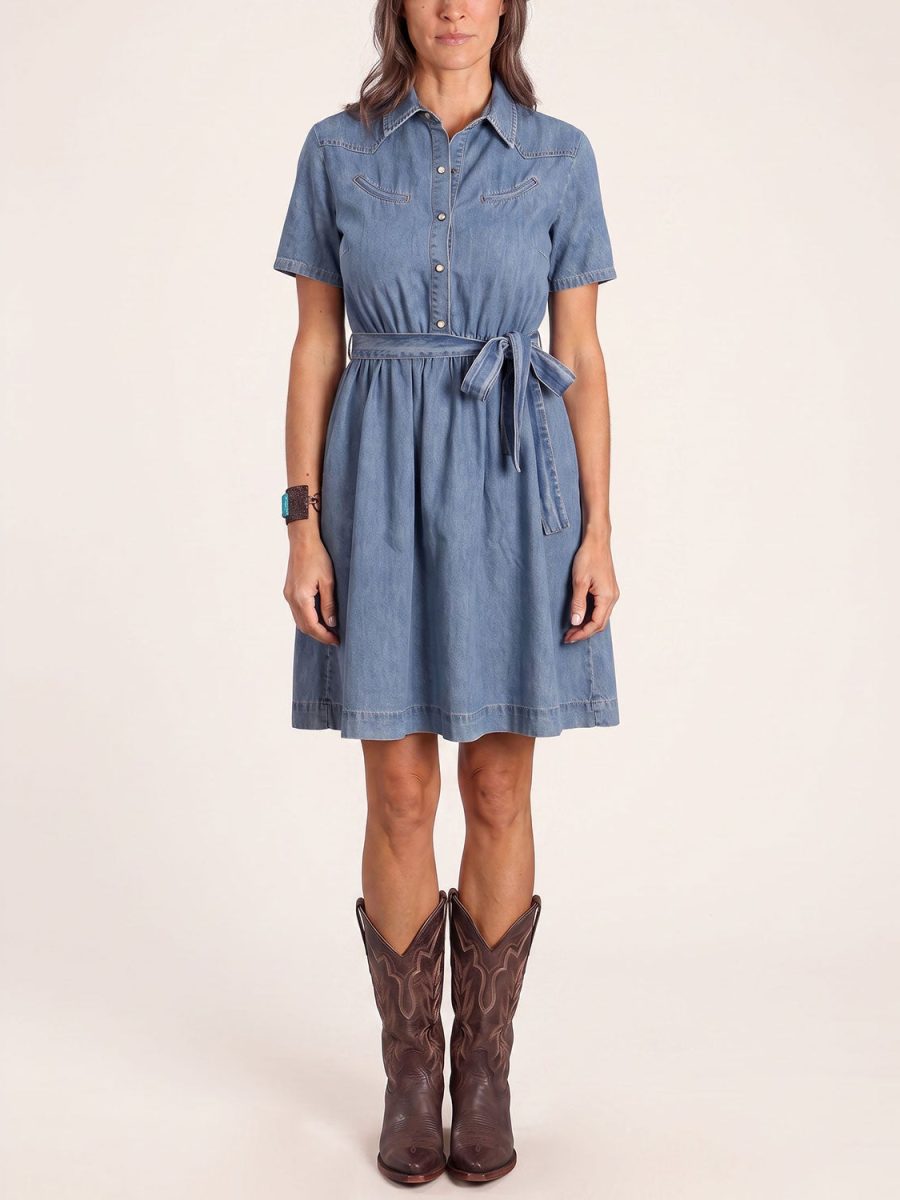 Smile Pocket Denim Dress