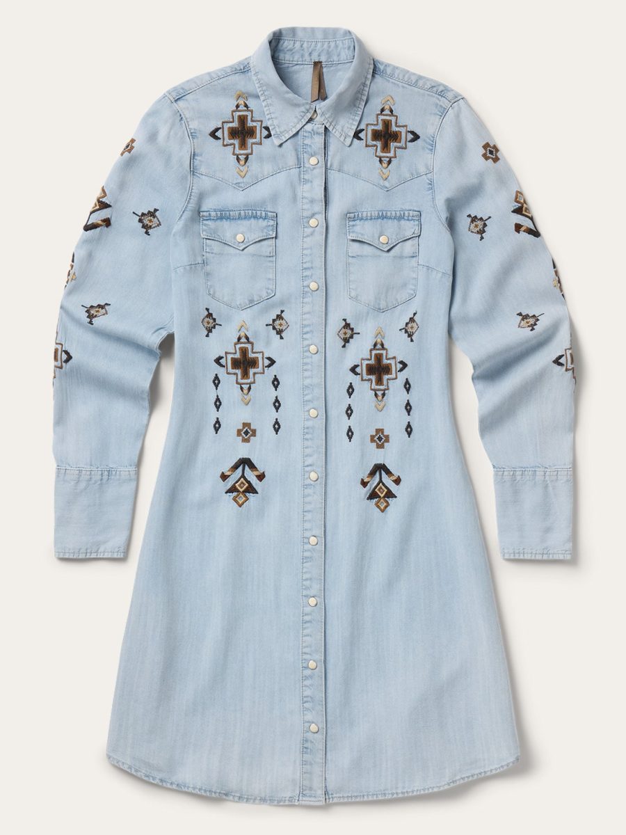 Western Floral Embriodered Dress