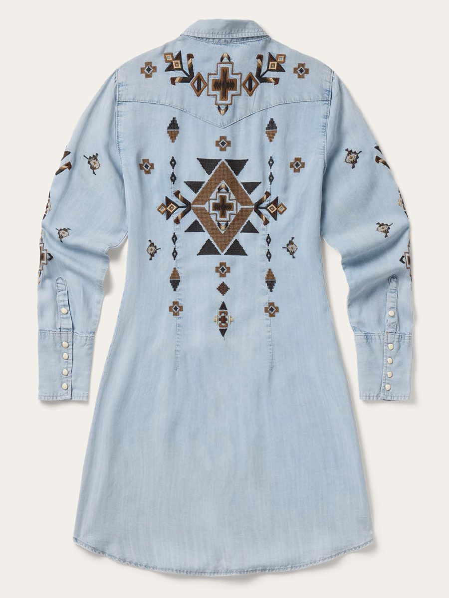 Western Floral Embriodered Dress