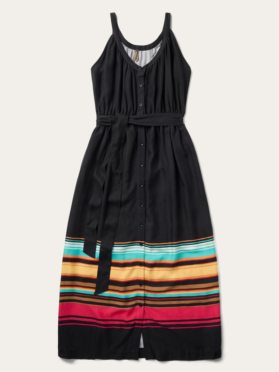 Stripe Border Sleeveless Dress