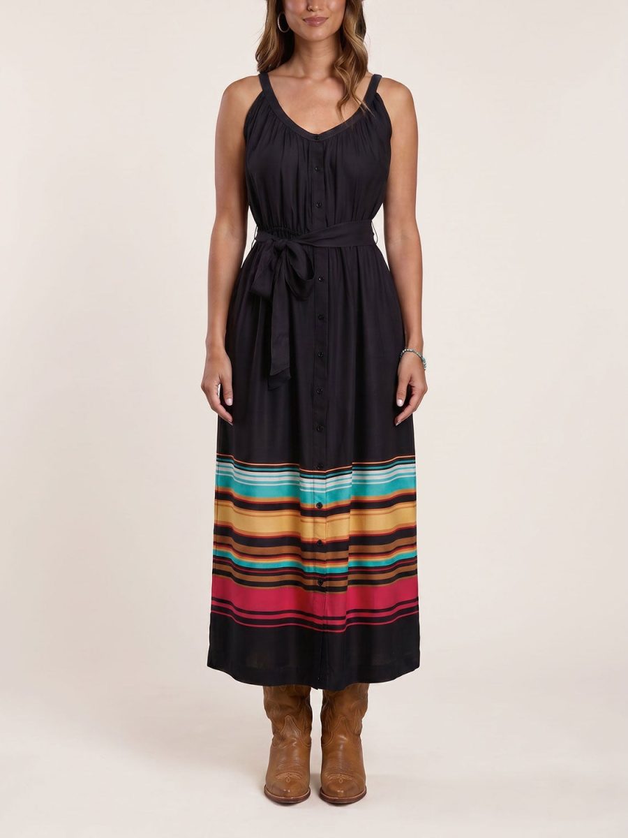 Stripe Border Sleeveless Dress