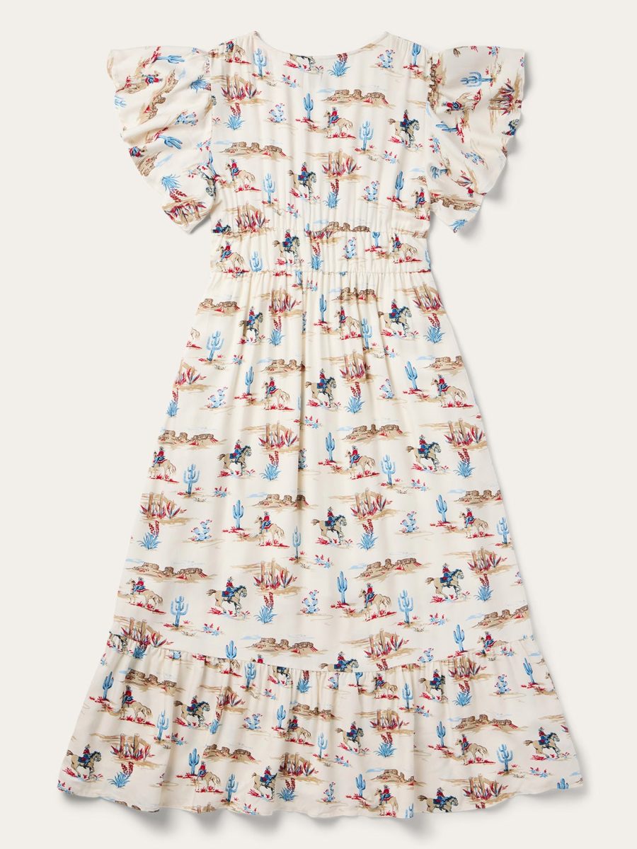 Desert Trails Print Prairie Dress