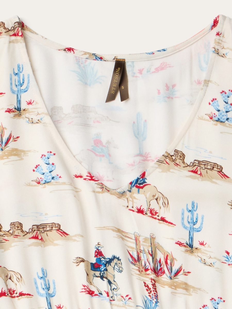 Desert Trails Print Prairie Dress