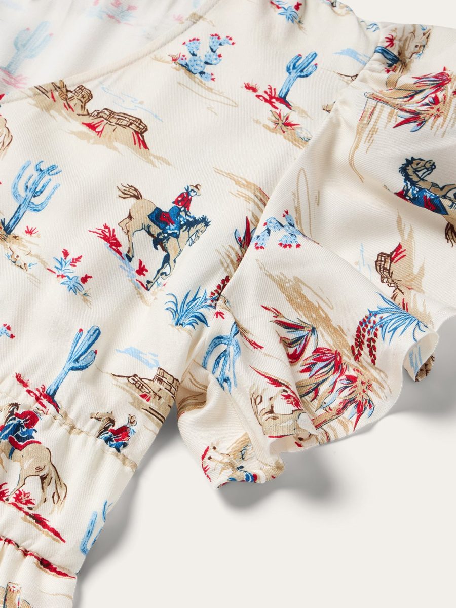 Desert Trails Print Prairie Dress
